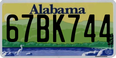 AL license plate 67BK744