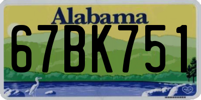 AL license plate 67BK751