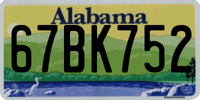 AL license plate 67BK752