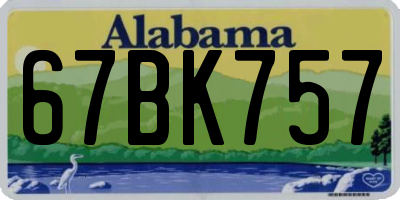 AL license plate 67BK757