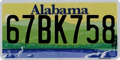 AL license plate 67BK758