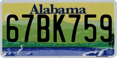 AL license plate 67BK759