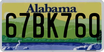 AL license plate 67BK760
