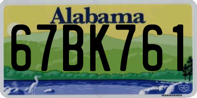 AL license plate 67BK761