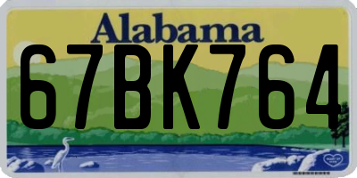 AL license plate 67BK764