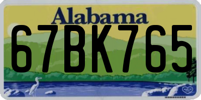 AL license plate 67BK765