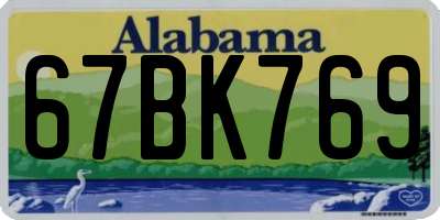AL license plate 67BK769