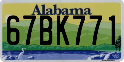 AL license plate 67BK771