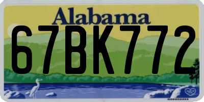 AL license plate 67BK772