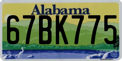 AL license plate 67BK775