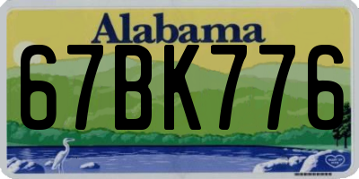AL license plate 67BK776