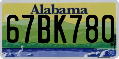 AL license plate 67BK780