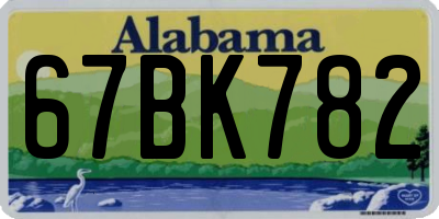 AL license plate 67BK782