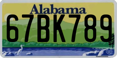 AL license plate 67BK789