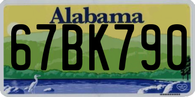 AL license plate 67BK790