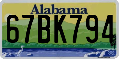 AL license plate 67BK794