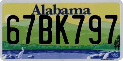 AL license plate 67BK797