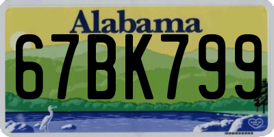 AL license plate 67BK799
