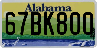 AL license plate 67BK800