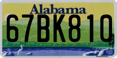 AL license plate 67BK810