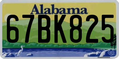 AL license plate 67BK825