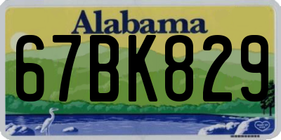 AL license plate 67BK829