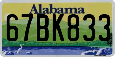 AL license plate 67BK833