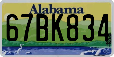 AL license plate 67BK834