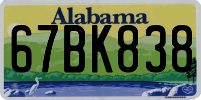 AL license plate 67BK838