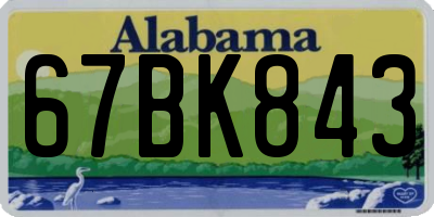 AL license plate 67BK843