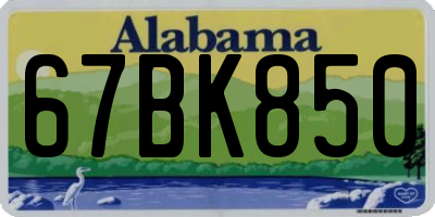 AL license plate 67BK850