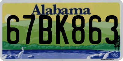AL license plate 67BK863