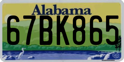 AL license plate 67BK865