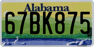 AL license plate 67BK875