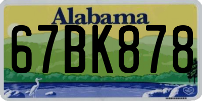 AL license plate 67BK878