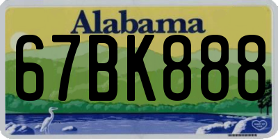 AL license plate 67BK888