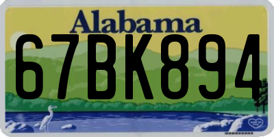 AL license plate 67BK894