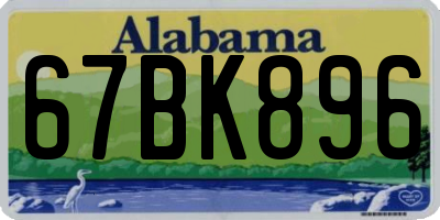 AL license plate 67BK896