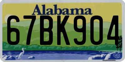 AL license plate 67BK904