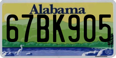 AL license plate 67BK905