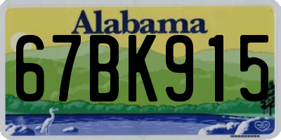 AL license plate 67BK915