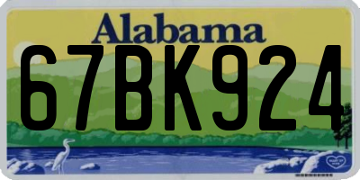 AL license plate 67BK924