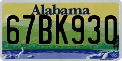 AL license plate 67BK930