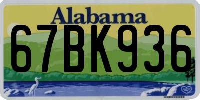 AL license plate 67BK936