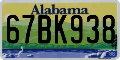 AL license plate 67BK938