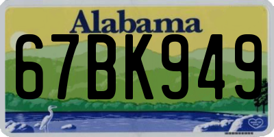 AL license plate 67BK949