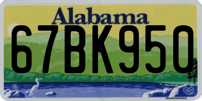 AL license plate 67BK950