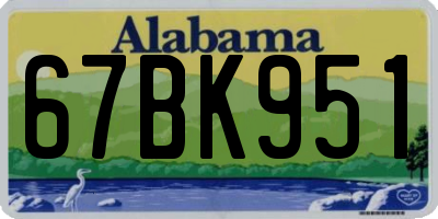 AL license plate 67BK951