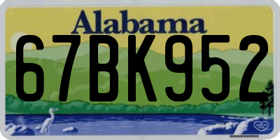 AL license plate 67BK952