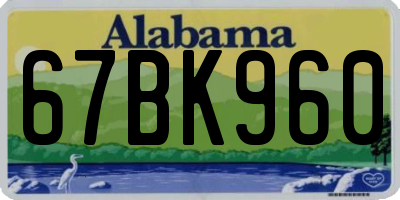 AL license plate 67BK960